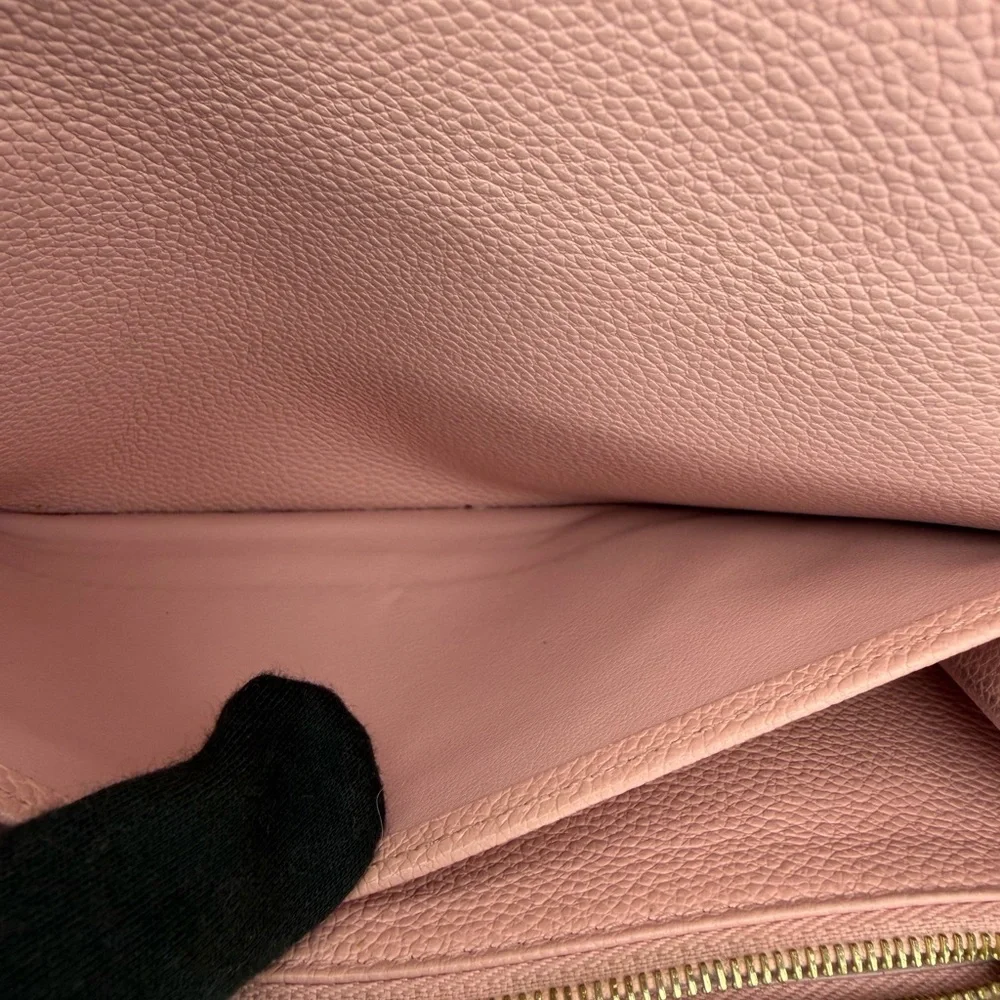 Louis Vuitton Poudre Empriente Sarah Wallet w/ Chain Blush Pink - Picture 10 of 16